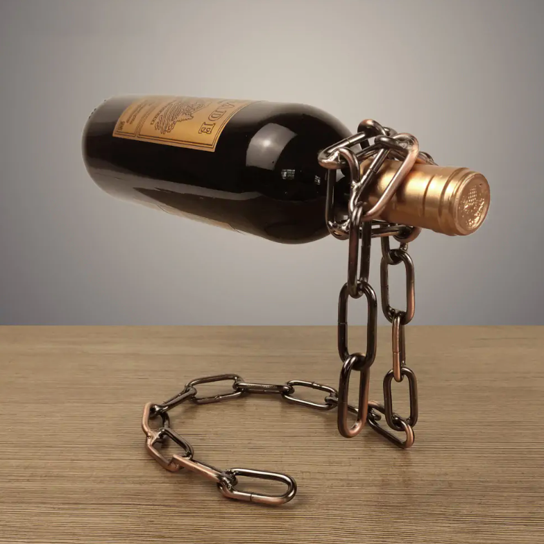 Xparata™ Magic Iron Chain Wine Bottle Holder