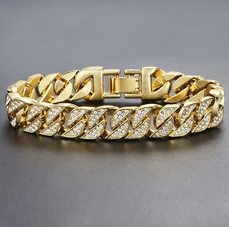 Xparata™ Miami Gold Curb Cuban Bracelet (Gold / 20cm)