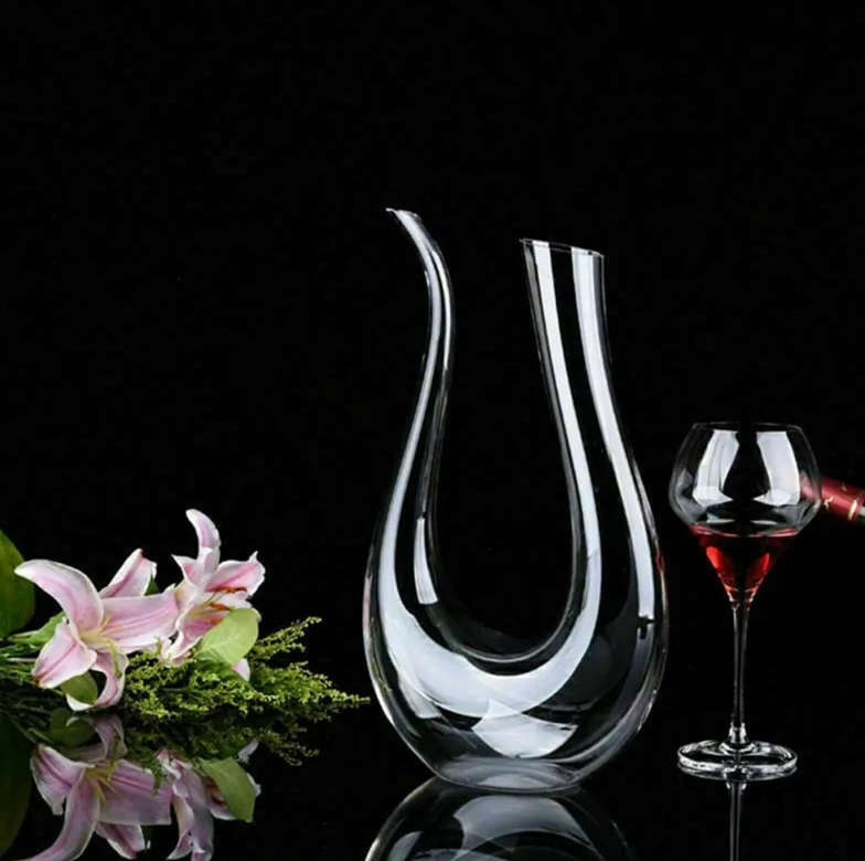 Xparata™ Crystal U-shaped 1500ml Wine Decanter (Transparent)