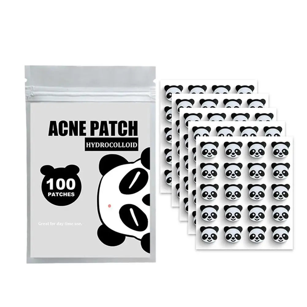 100Pcs Panda Acne Patch Gentle Non-Irritating Repair Facial Deep Cleansing Residue-Free Blemish Pimples Invisible Covering Patch (100Pcs Patch)