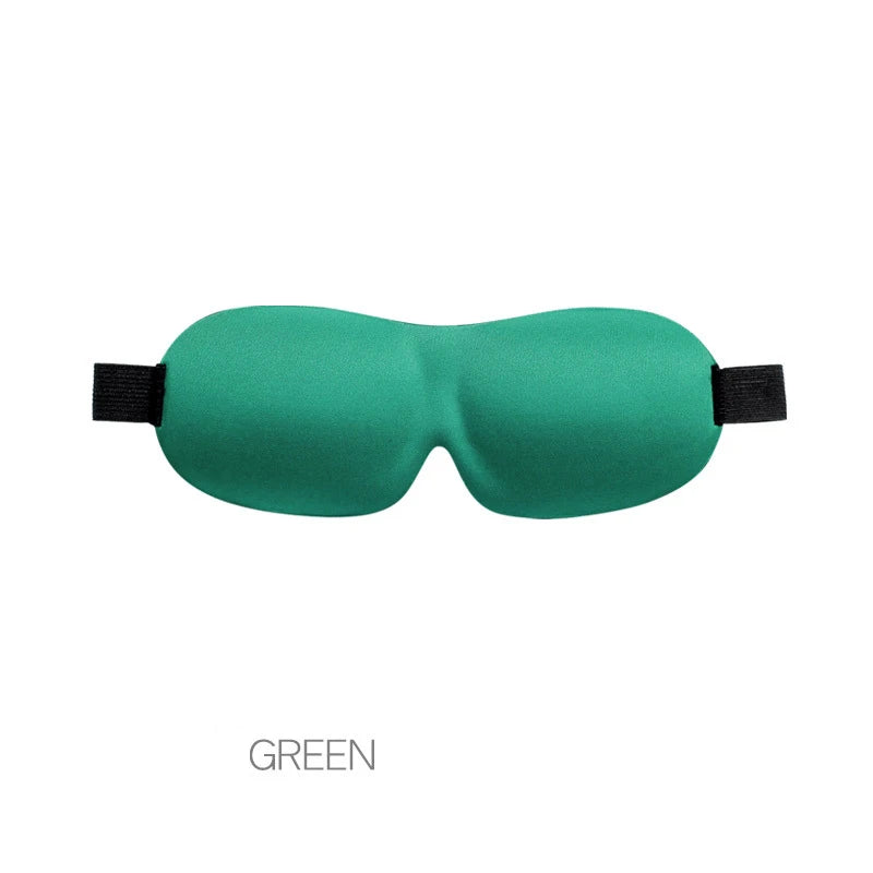 Xparata™ 3D Shading Sleeping Eye Mask Block Out Light Eye Cover Soft Blackout Sleeping Aid Travel Eyeshade Blindfold Eyepatch Slaapmasker (Green 02)