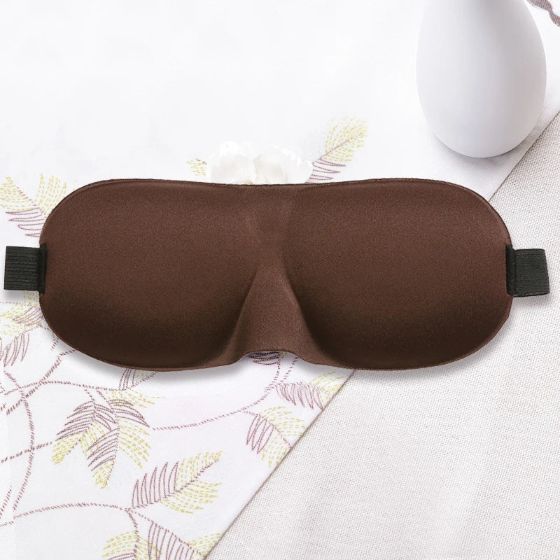 Xparata™ 3D Sleeping Eye Mask Travel Rest Aid Eye Cover Patch Paded Soft Sleeping Mask Blindfold Eye Relax Massager (Coffee)