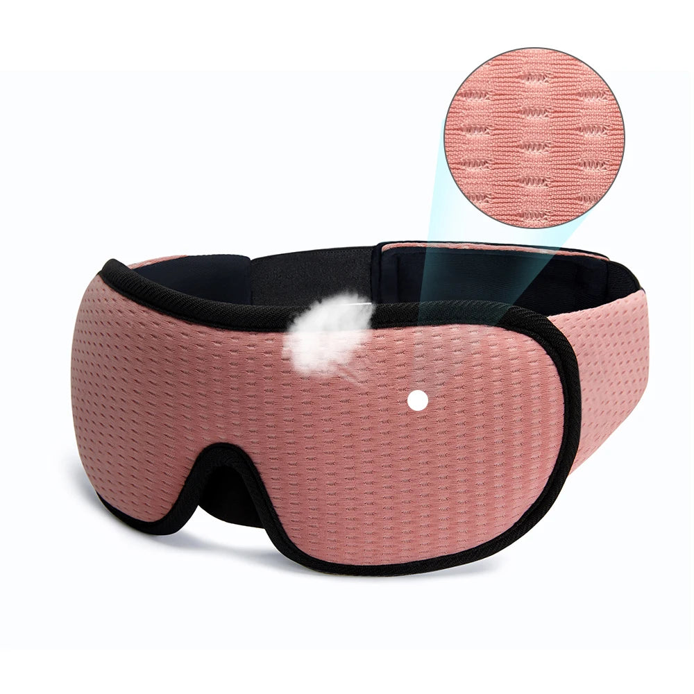 Xparata™ 3D Sleeping Mask Block Out Light Soft Padded Sleep Mask For Eyes Slaapmasker Eye Shade Blindfold Sleeping Aid Face Mask Eyepatch (Pink)