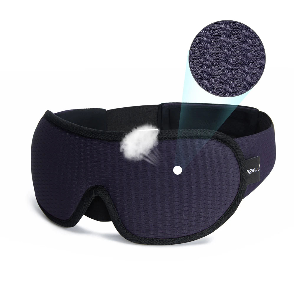 Xparata™ 3D Sleeping Mask Block Out Light Soft Padded Sleep Mask For Eyes Slaapmasker Eye Shade Blindfold Sleeping Aid Face Mask Eyepatch (Navy blue)