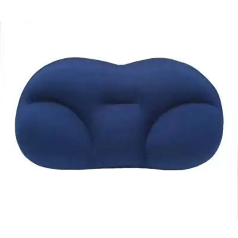 Xparata™ All-round Egg Shaped Cloud Pillow Soft Bed Pillow Nursing Pillow 3D Ergonomic Sleeping Memory Foam Egg Shaped Ergonomic Pillows (Dark Blue / 40x25x10cm)