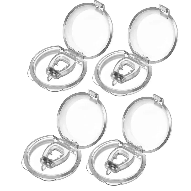 Xparata™ Anti-Snoring Corrector Snore Prevention Gadget Women's Anti-Snore Device Snore Elimination Nose Clip Men's Sleep Night (4pcs opp bag)