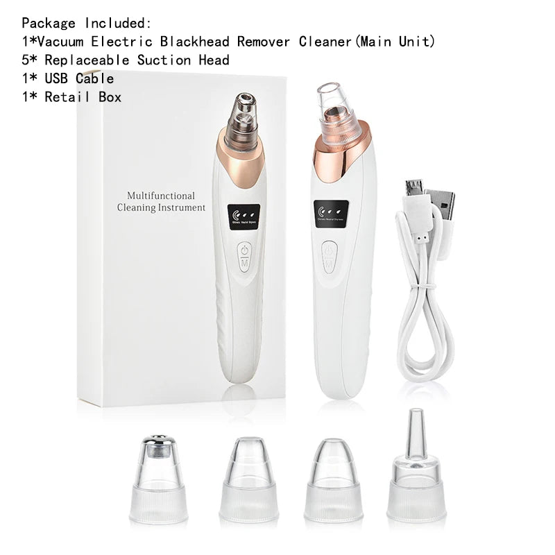 Blackhead Remover Pore Acne Pimple Removal Face T Zone Nose Water Bubble Cleaner Vacuum Suction Facial Diamond Steamer Oil Dirty (Standard Type C)