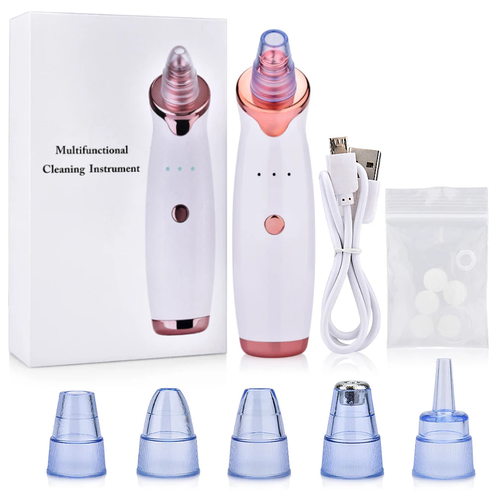 Blackhead Remover Vacuum Acne Cleaner Electric Pore Nose Cleaner Water Cycle Dead Skin Remover Deep Cleansin Facial Tool (As Show)