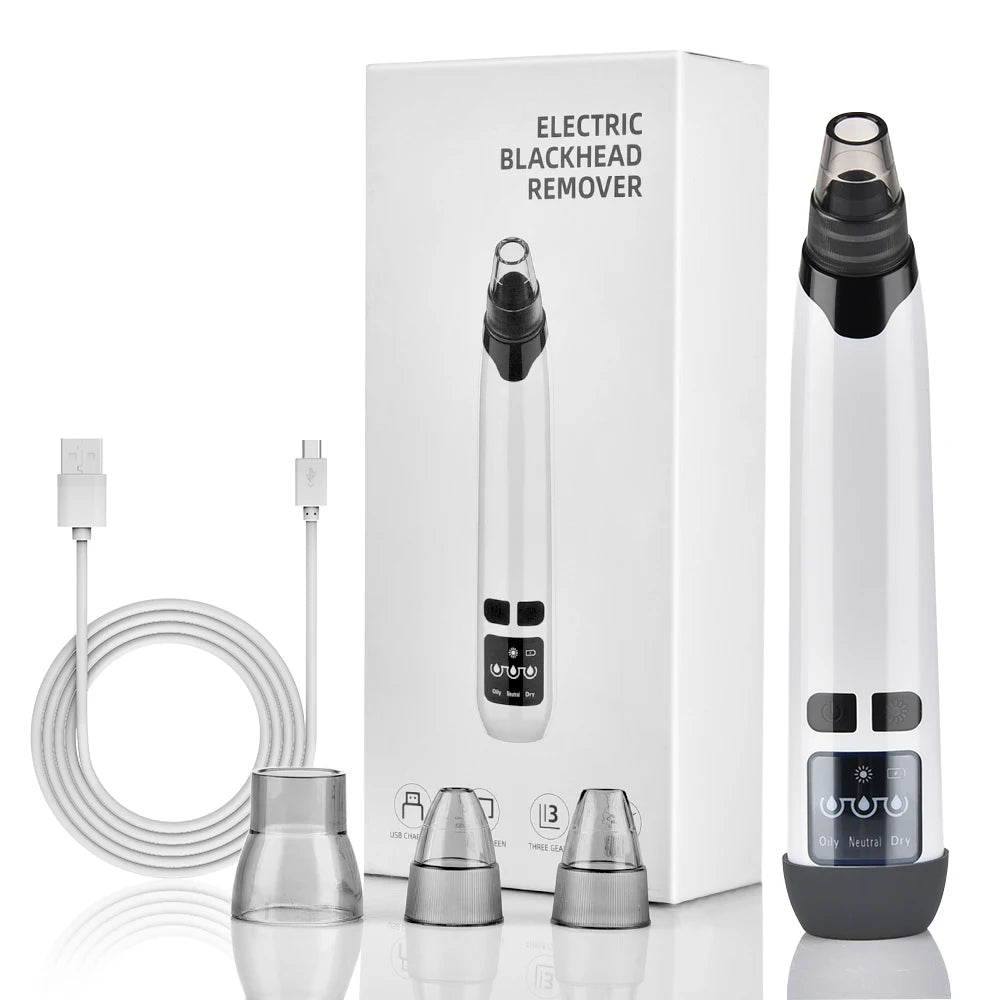 Blackhead Remover Vacuum Electric Nose Beauty Face Deep Cleansing Skin Care Vacuum Black Spots Acne Pore Cleaner Pimple Tool (Type3)