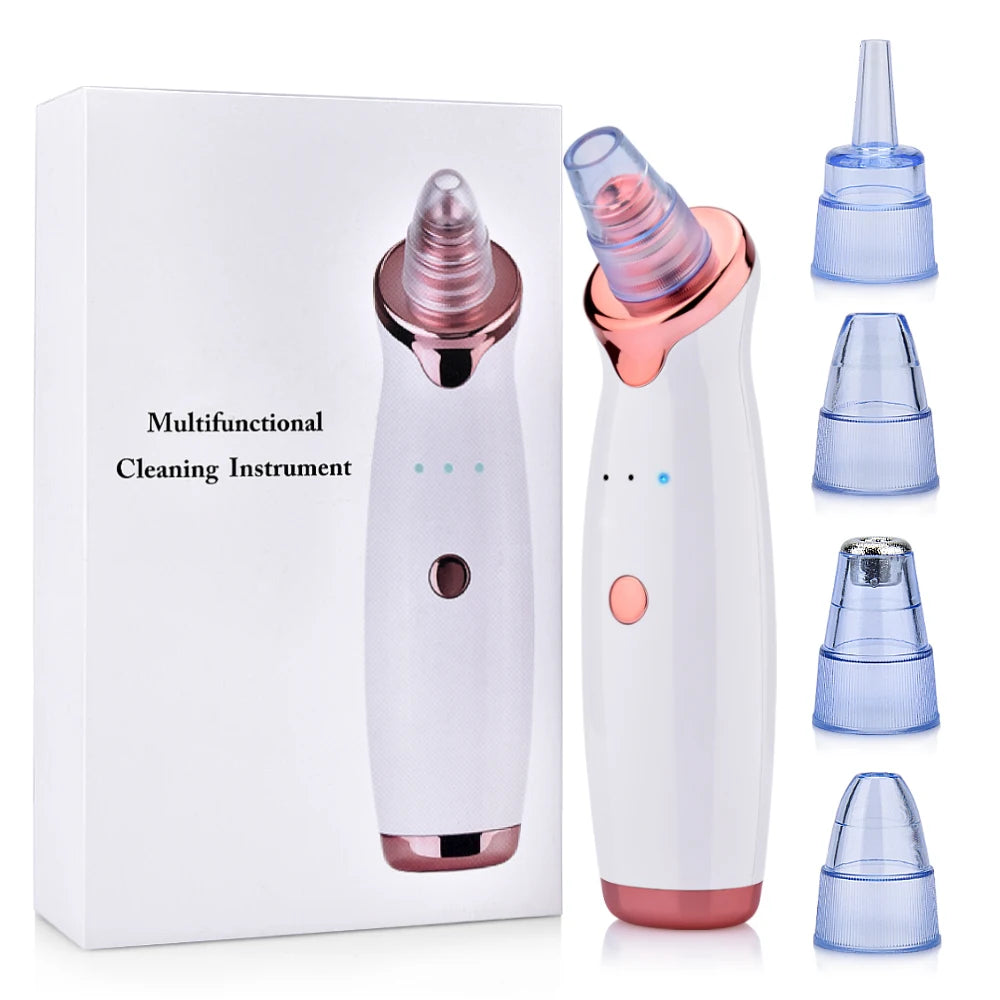 Blackhead Remover Vacuum Pore Cleaner Facial Cleaning Black Dots Suction Exfoliating Beauty Acne Pimple Remover Tool Skin Care (B)