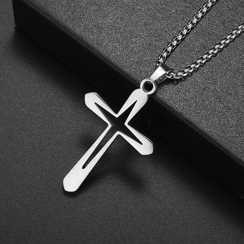 Christ Cross Jesus Quality Pendant Necklace (Al19038-Silver)