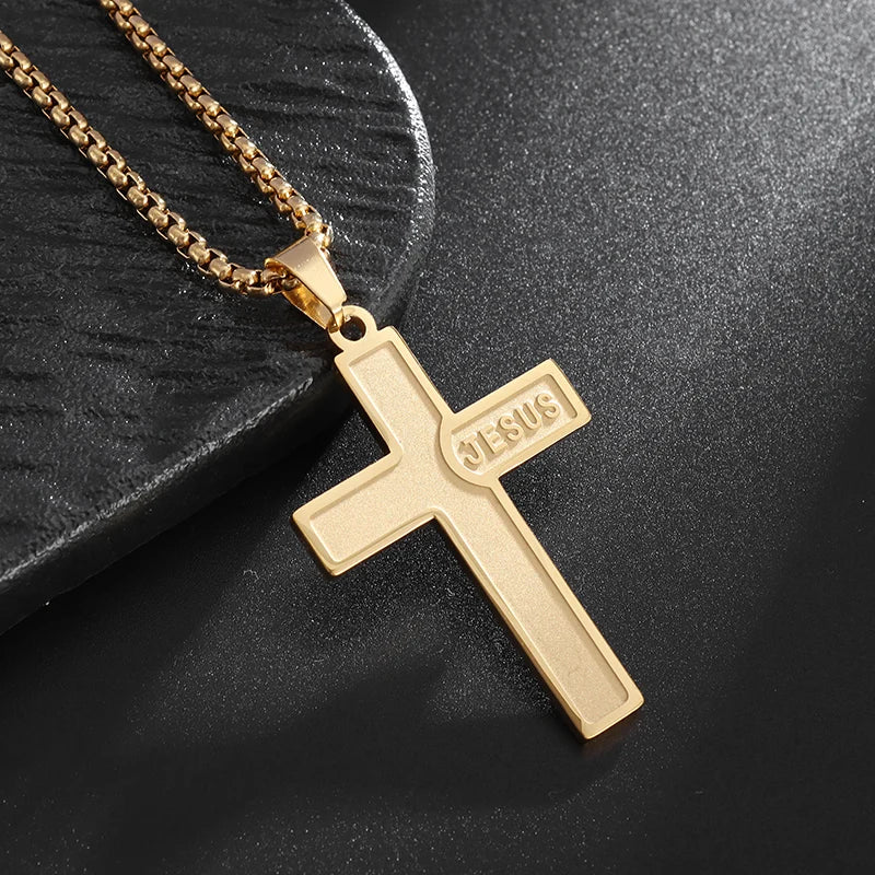 Christ Cross Jesus Quality Pendant Necklace (Al20168-Gold)