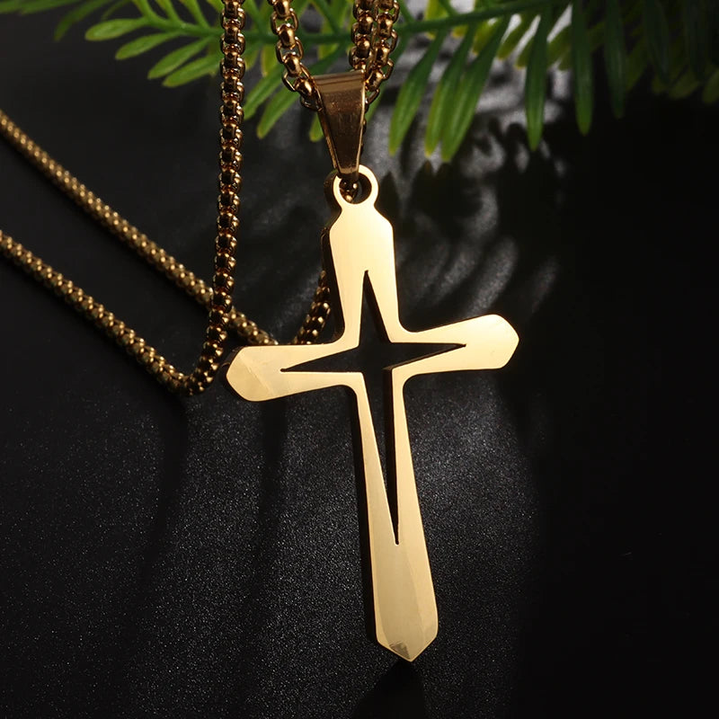 Christ Cross Jesus Quality Pendant Necklace (Al19038-Gold)