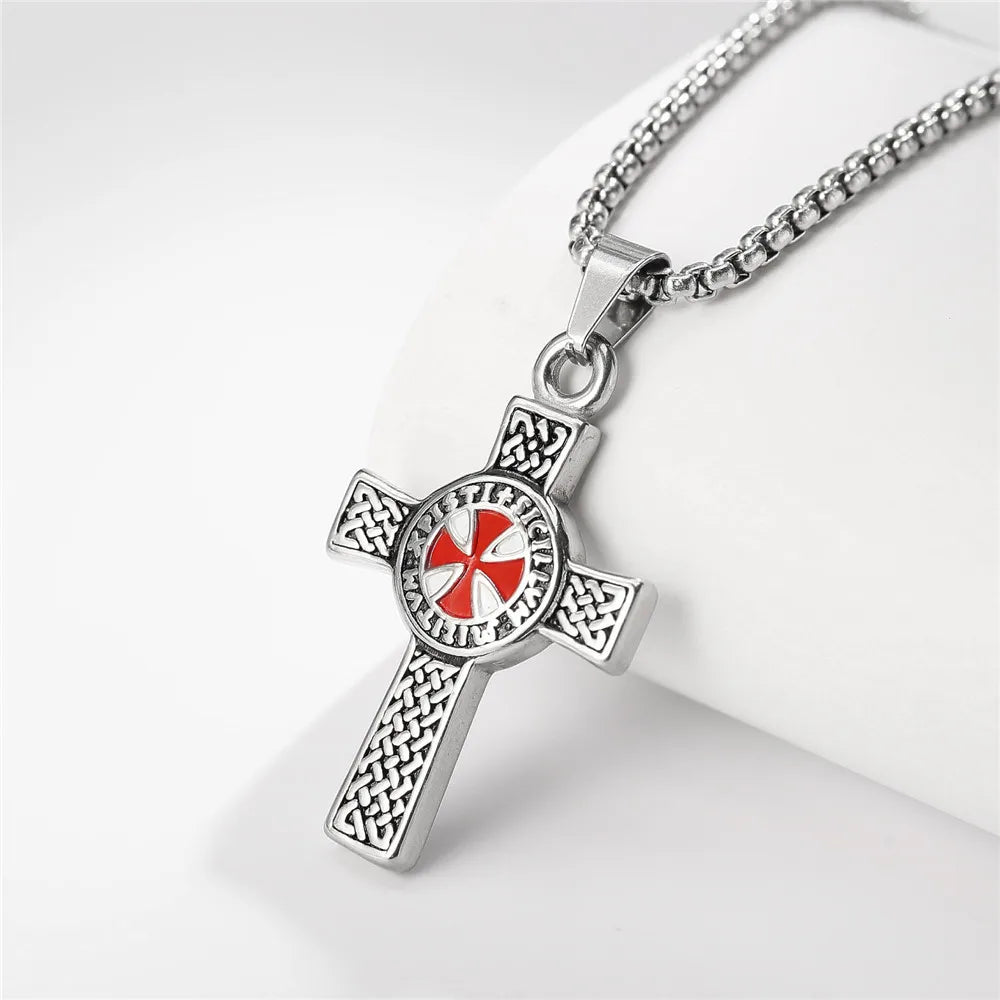 Christ Cross Jesus Quality Pendant Necklace (7838-Silver)