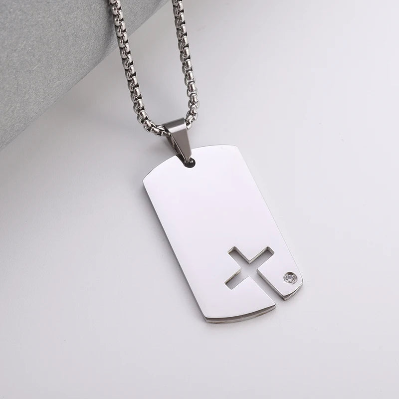 Christ Cross Jesus Quality Pendant Necklace (Al19596-Silver)