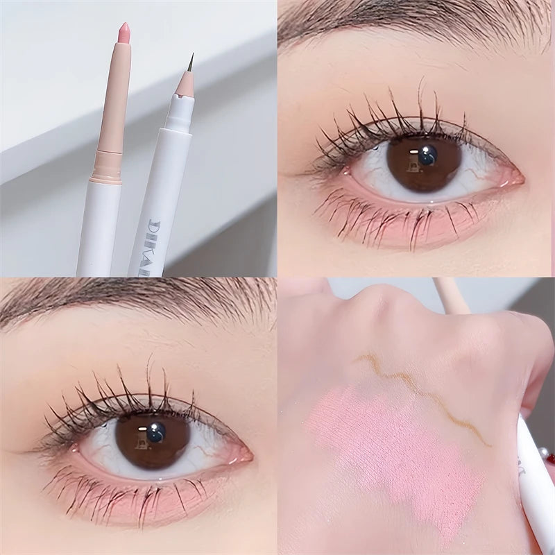 Xparata™ DIKALU Double Head Sleeping Silkworm Pen Female Highlight Brightening Dual Pearl Matte Eye Makeup Outline Waterproof Liquid Eyel (DKL-077-5)