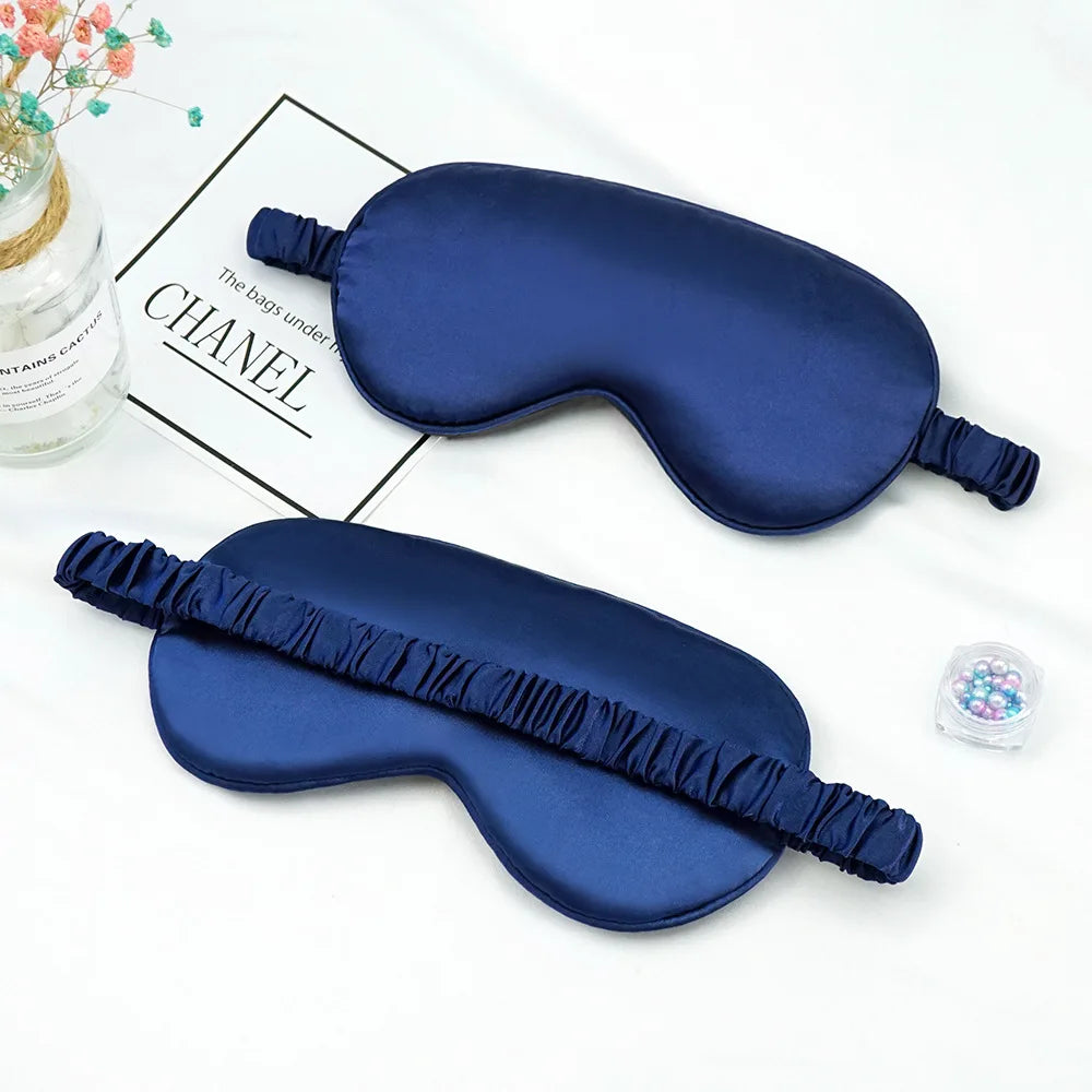 Xparata™ Imitated Silk Eye Patch Shading Sleep Eye Mask Eyepatch Travel Relax Cover Eyeshade Health Sleeping Shield Eye Care Tools (Dark Blue)