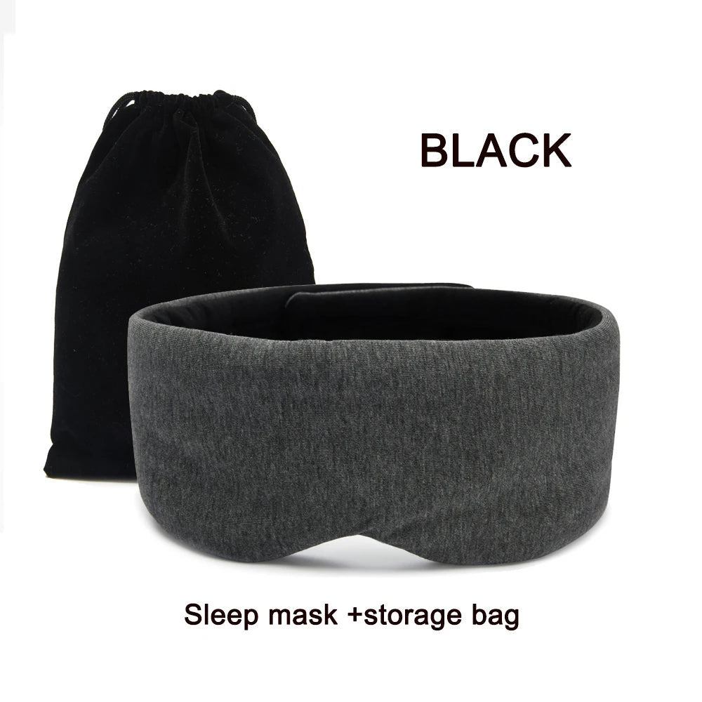 Xparata™ Large Sleeping Mask Eye Masks Soft and Comfortable Eye Shade Blindfold Sleeping Aid Eyepatch for Women Men (Black)