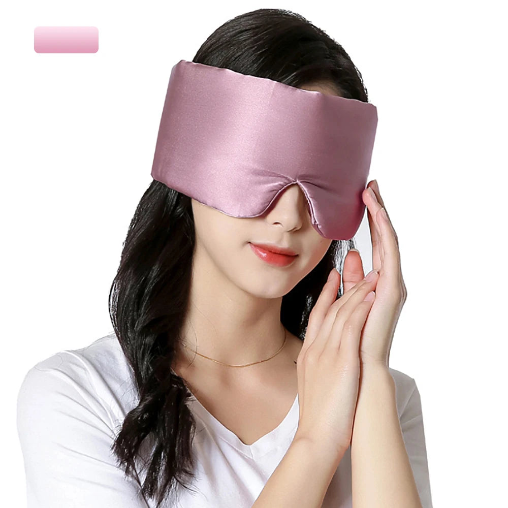 Xparata™ Mulberry Silk Sleeping Mask Eyepatch Blocking Light Eyemask Eyeshade Soft Padded Slaapmasker Travel Sleeping Aid for Sleep Patch (Bean sand)