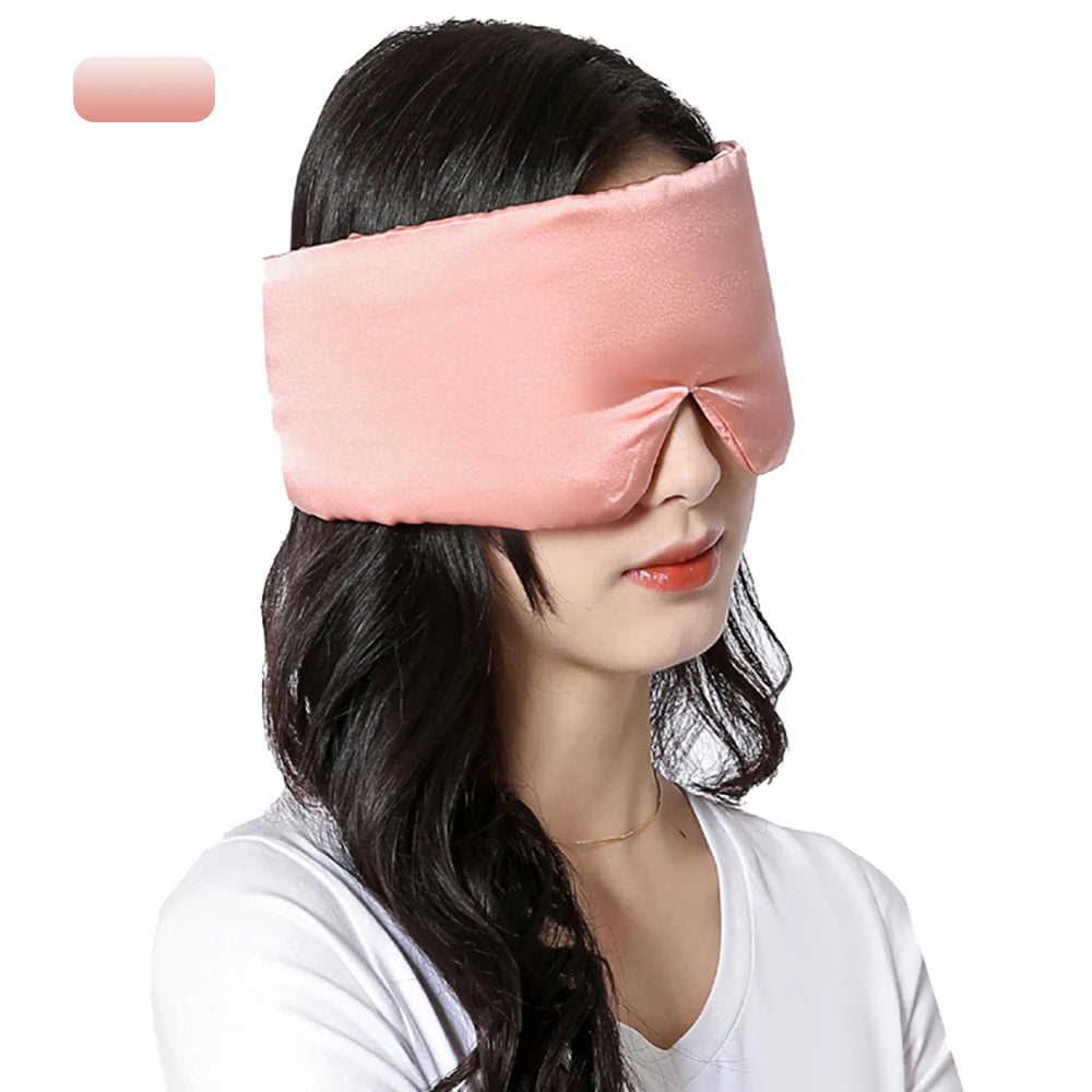 Xparata™ Mulberry Silk Sleeping Mask Eyepatch Blocking Light Eyemask Eyeshade Soft Padded Slaapmasker Travel Sleeping Aid for Sleep Patch (Pink)