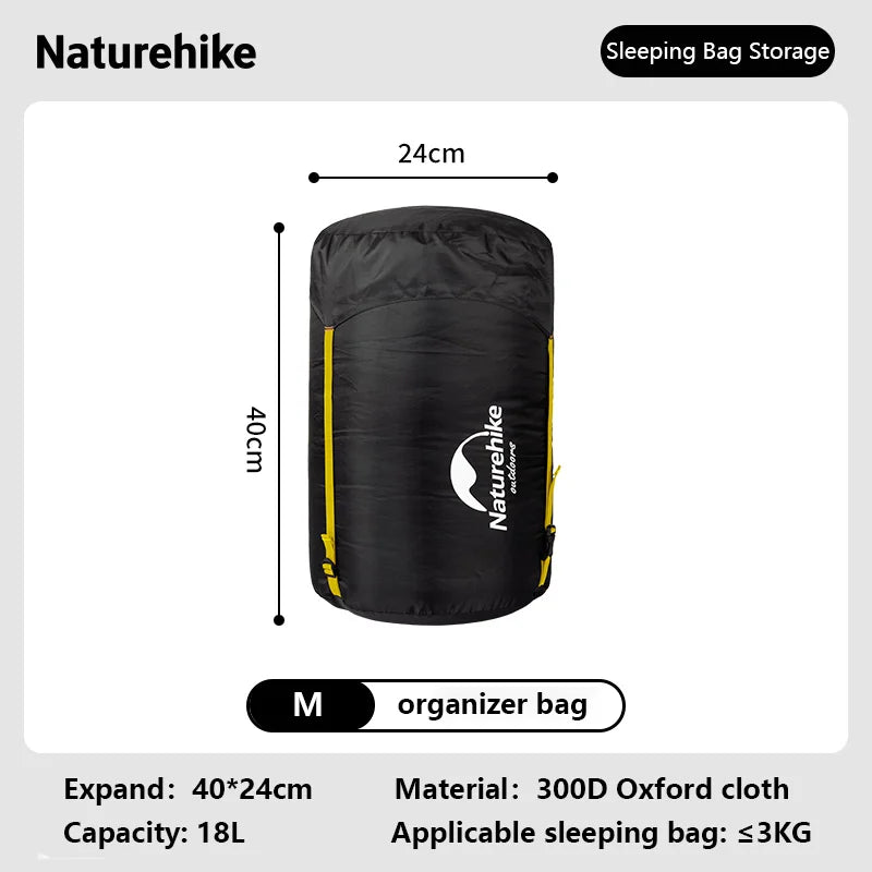 Xparata™ Naturehike Compression Bag for Sleeping Bag Waterproof Compression Sack 300D Oxford Sleeping Bag Storage Bag NH19PJ020 (M)