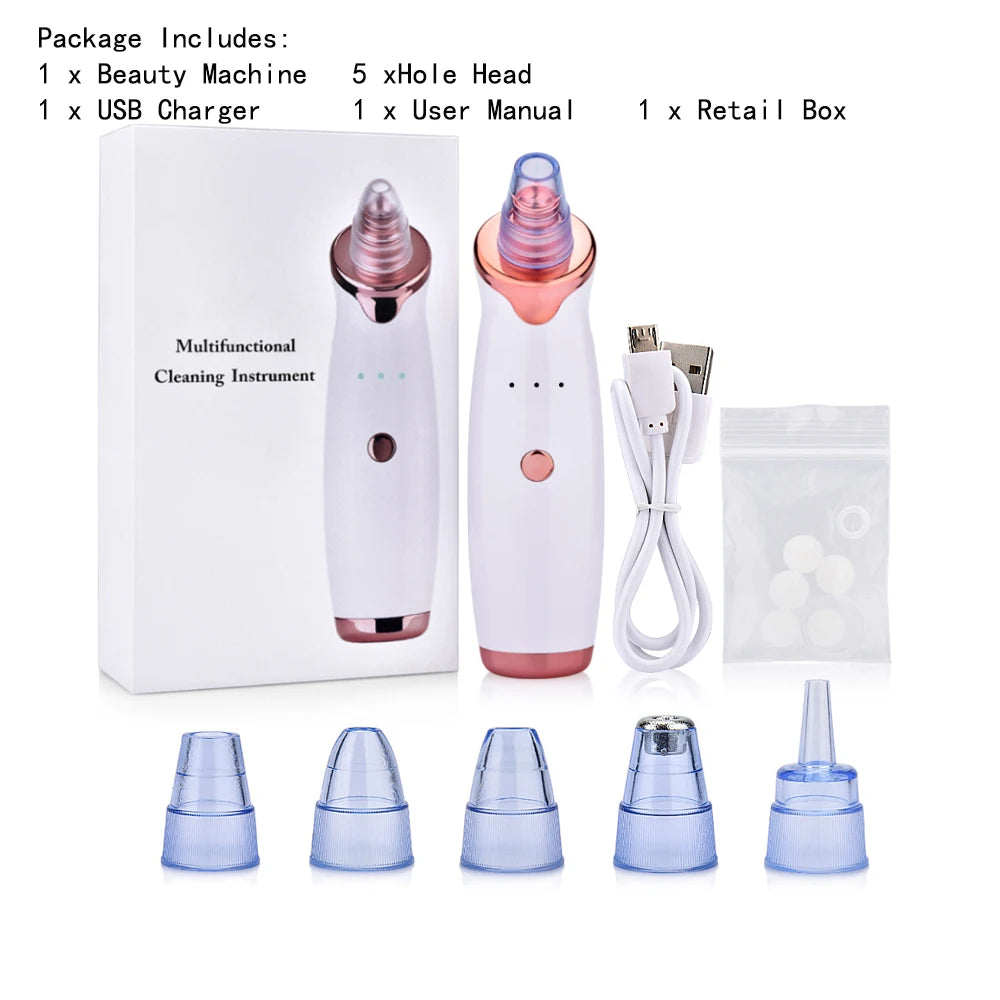 Oberlo Dser Import Link Nose Clean T Zone Pore Acne Pimple Blackhead Remover Face Deep Vacuum Suction Facial Diamond Tool (1 Set)