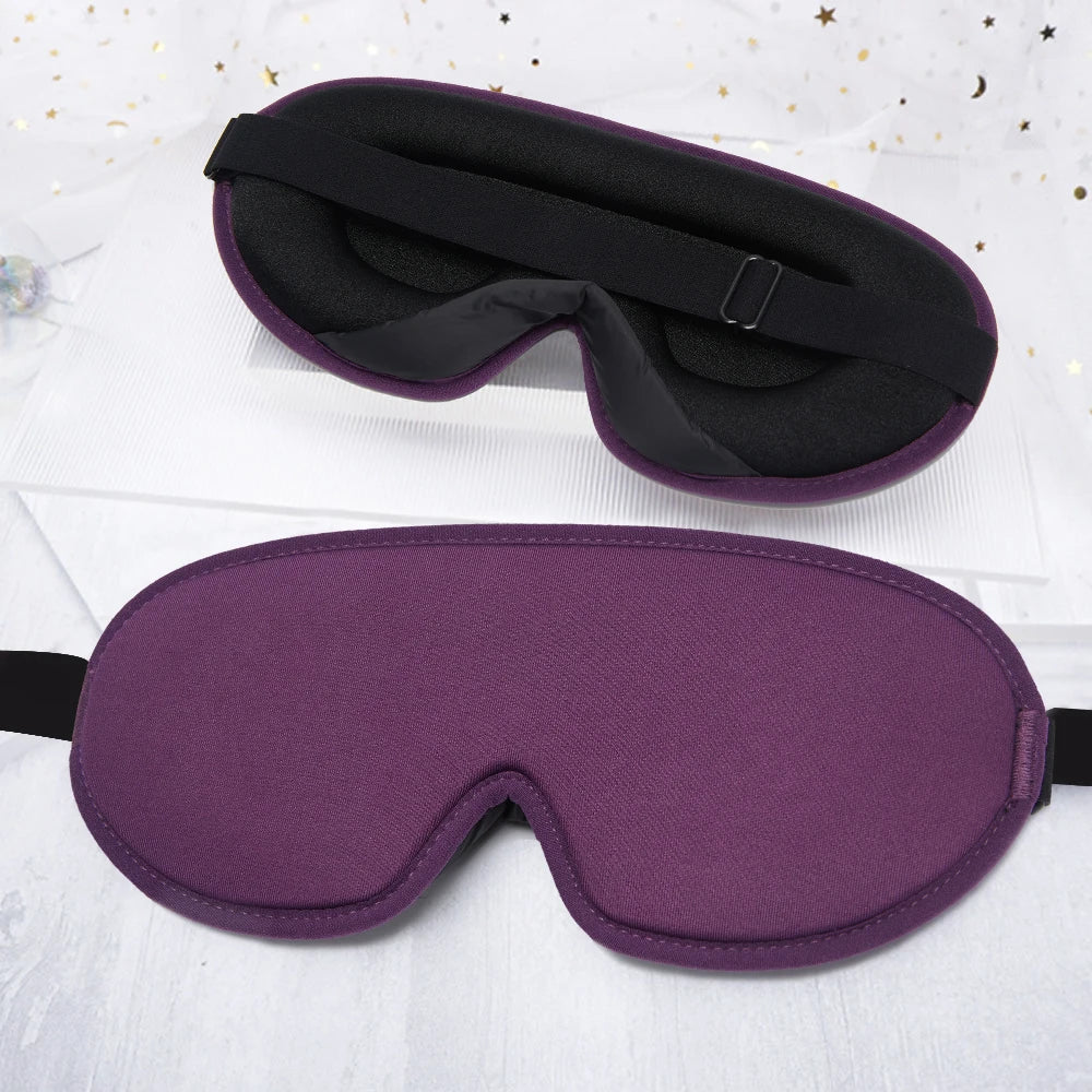 Xparata™ Silk Sleeping Mask Soft Smooth Sleep Mask For Eyes Travel Shade Cover Rest Relax Sleeping Blindfold Eye Cover Sleeping Aid (A-Purple(Silk Mask))