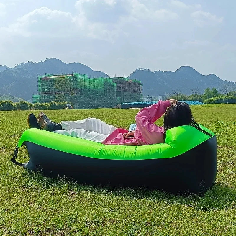 Xparata™ Trend Outdoor Products Fast Infaltable Air Sofa Bed Good Quality Sleeping Bag Inflatable Air Bag Lazy bag Beach Sofa 240*70cm (E / CHINA)