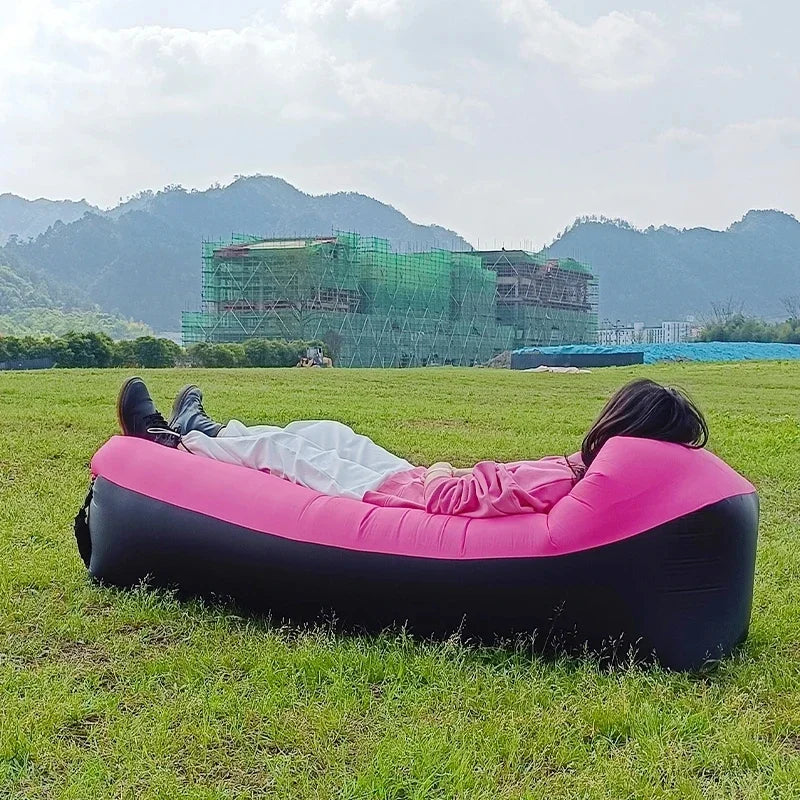 Xparata™ Trend Outdoor Products Fast Infaltable Air Sofa Bed Good Quality Sleeping Bag Inflatable Air Bag Lazy bag Beach Sofa 240*70cm (F / CHINA)