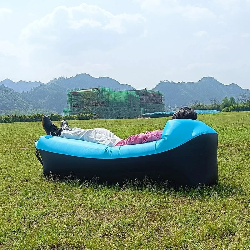 Xparata™ Trend Outdoor Products Fast Infaltable Air Sofa Bed Good Quality Sleeping Bag Inflatable Air Bag Lazy bag Beach Sofa 240*70cm (A / CHINA)