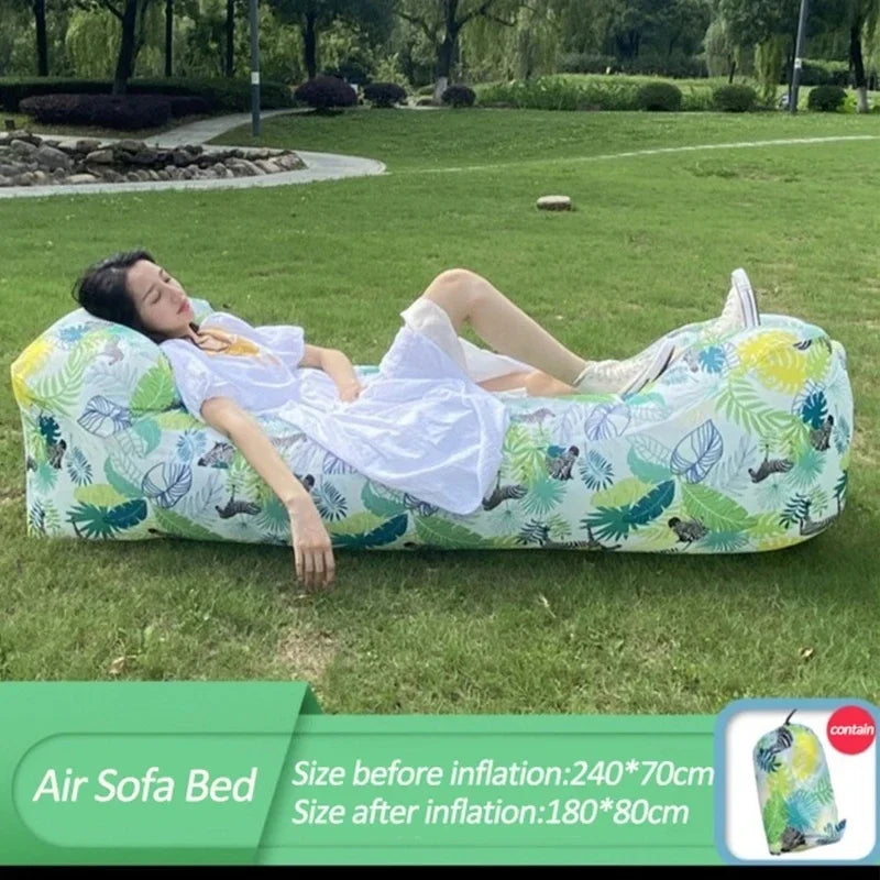 Xparata™ Trend Outdoor Products Fast Infaltable Air Sofa Bed Good Quality Sleeping Bag Inflatable Air Bag Lazy bag Beach Sofa 240*70cm (J / CHINA)