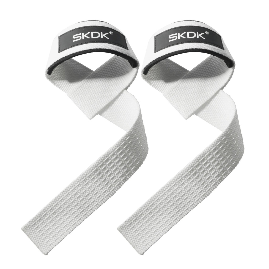 Xparata™ Weightlifting Straps Anti-Slip Silicone Lifting Wrist Straps Strength Training Deadlifts Crossfit Hand Grips Wrist Support (WHITE)