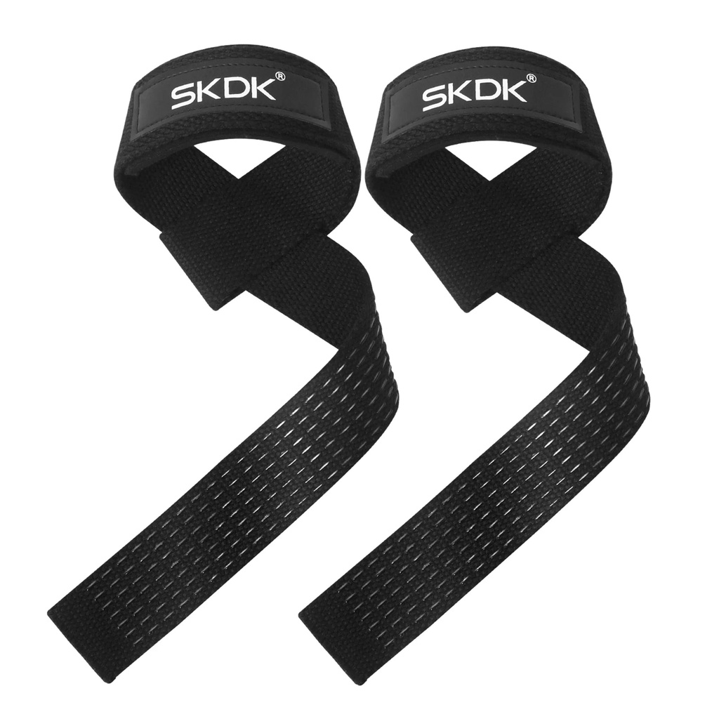 Xparata™ Weightlifting Straps Anti-Slip Silicone Lifting Wrist Straps Strength Training Deadlifts Crossfit Hand Grips Wrist Support (black)