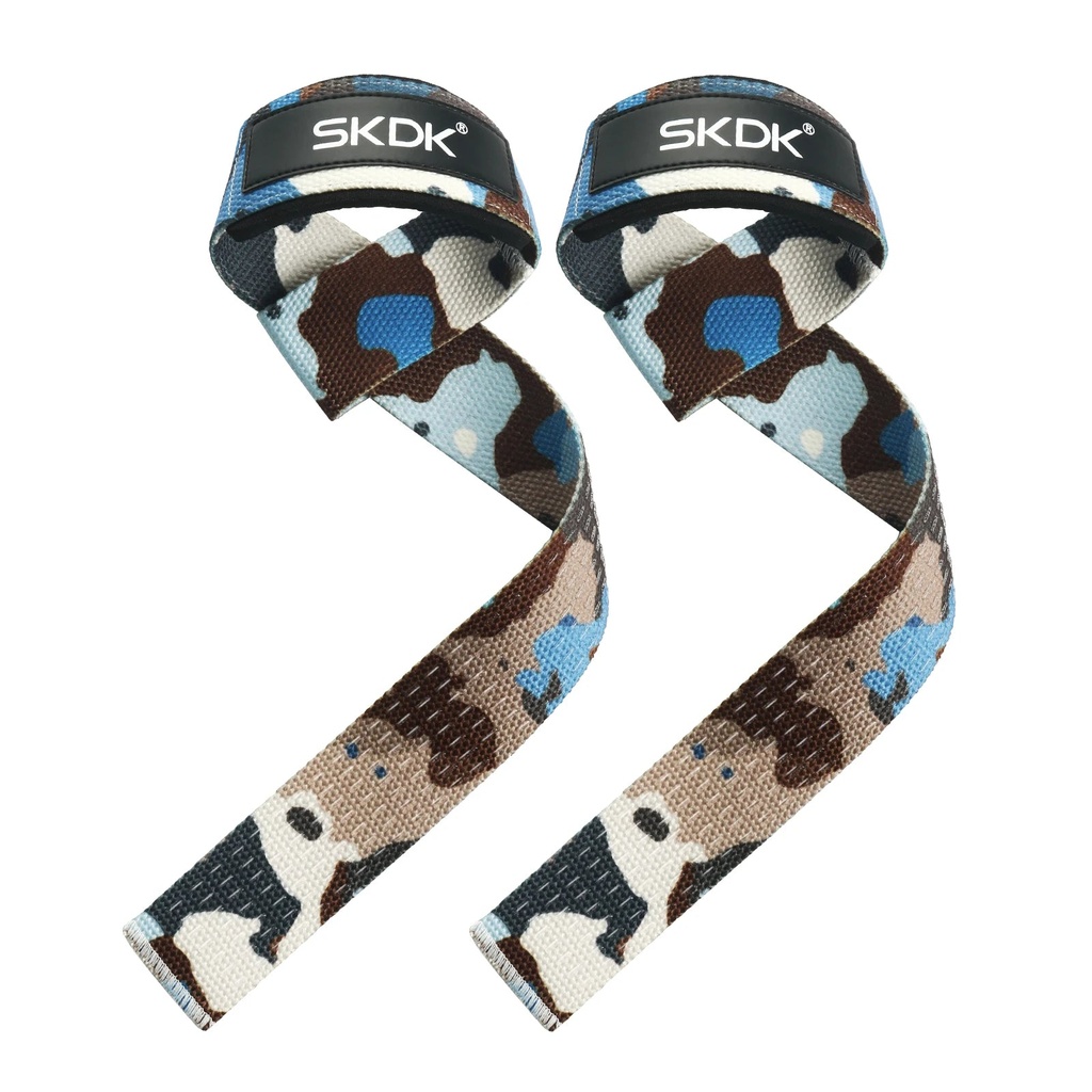 Xparata™ Weightlifting Straps Anti-Slip Silicone Lifting Wrist Straps Strength Training Deadlifts Crossfit Hand Grips Wrist Support (Camouflage Brown)