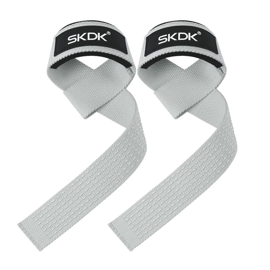 Xparata™ Weightlifting Straps Anti-Slip Silicone Lifting Wrist Straps Strength Training Deadlifts Crossfit Hand Grips Wrist Support (Gray)