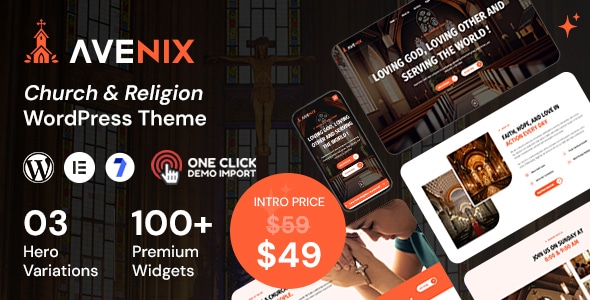 Avenix  Church WordPress Theme