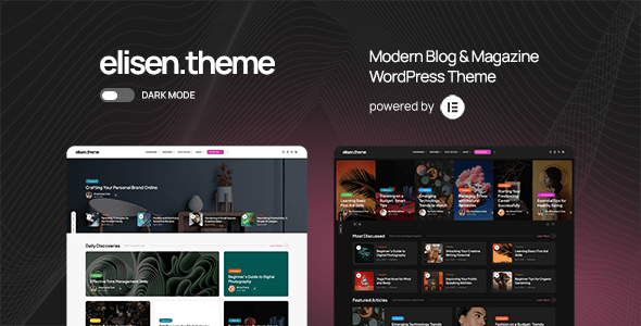 Elisen  Blog &amp; Magazine WordPress Theme