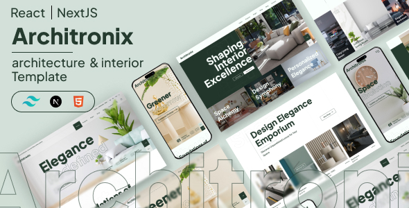 Architronix NextJS  Creative Interior Exterior Architecture Business Templates by Tailwind CSS