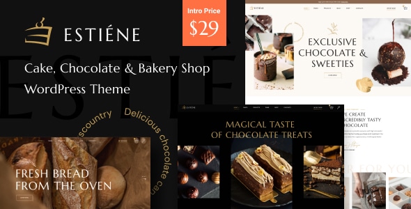 Estiene  Sweets &amp; Bakery WordPress Theme