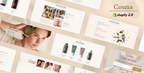 Cosma  Beauty and Cosmetics Shopify Theme