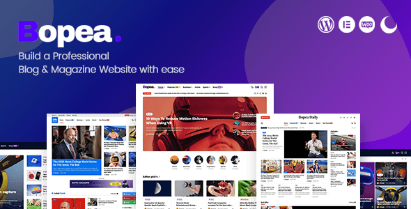 Bopea  Newspaper &amp; Magazine WordPress Theme