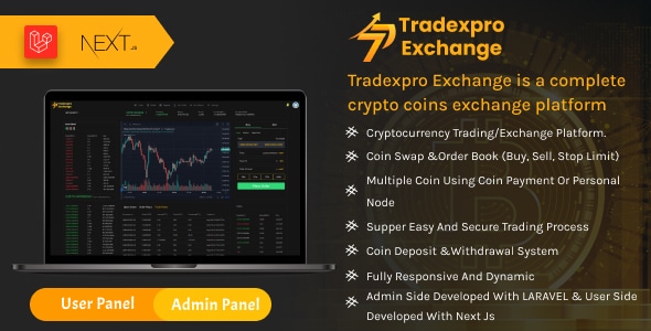 Tradexpro Exchange  Crypto Buy Sell and Trading platform, ERC20 and BEP20 Tokens Supported