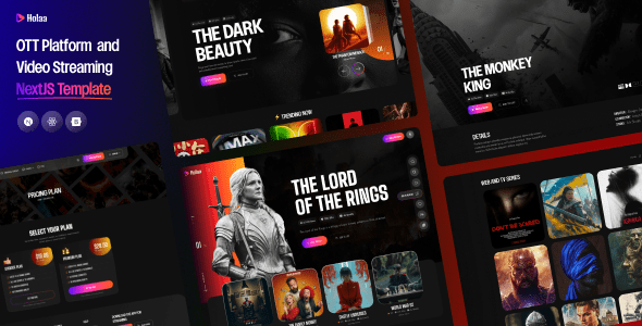 Holaa  OTT Platform and Video Streaming React NextJs Template