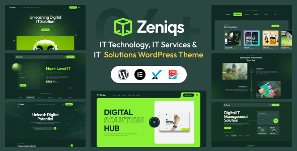 Zeniqs  Technology and IT Solutions WordPress Theme