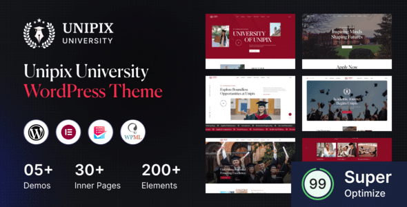 Unipix  University Education WordPress Theme