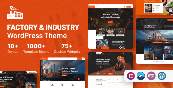Indsro  Factory &amp; Industry WordPress Theme