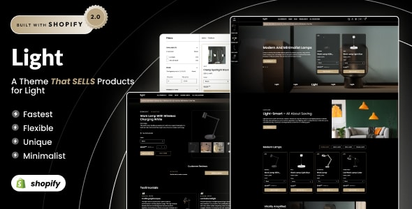 Light  Interior Decor &amp; Lamps Shop Shopify Theme