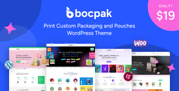 Bocpak  Print Custom Packaging and Pouches WordPress Theme