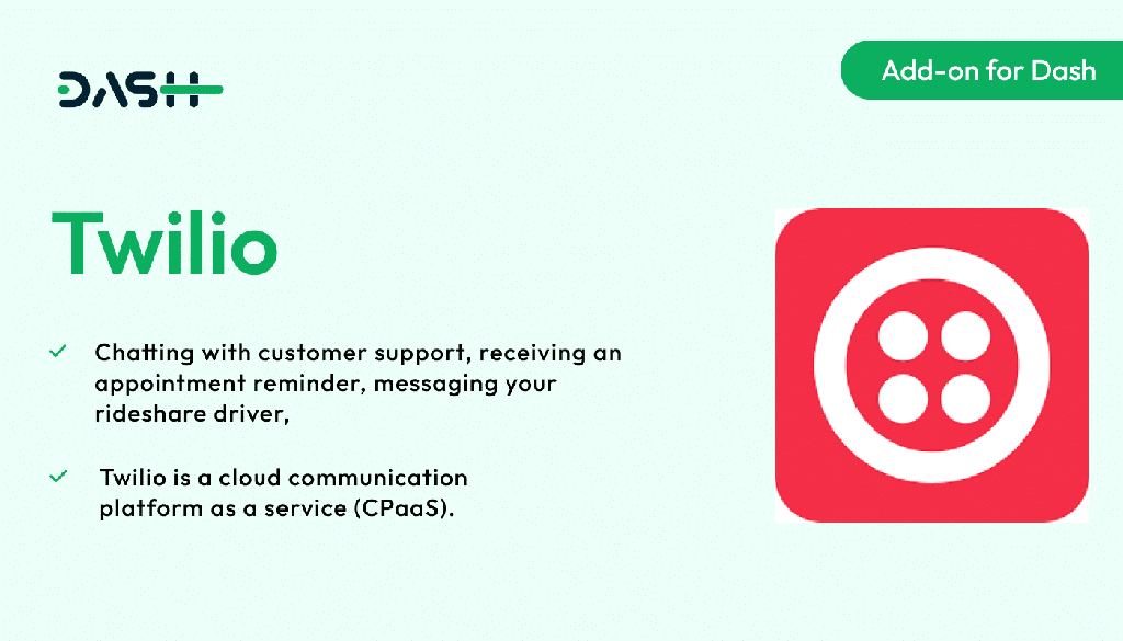 Twilio  Dash SaaS Add-on