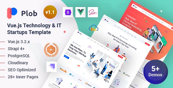 Plob  Vuejs Strapi 4 Technology Services &amp; IT Startup Template